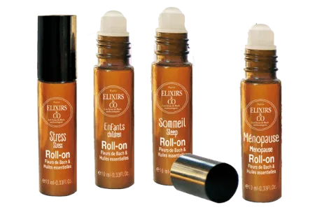 Perfume Roll-On Les Fleurs de Bach Imported French Natural Ingredients Fragrance Collection Wellness Essence Roll-On Flower Remedies